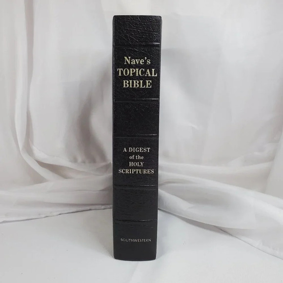 Naves Topical Bible A Digest Of The Holy Scriptures Southwestern 1962 Black Leat - Picture 2 of 8